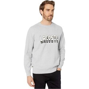 Lacoste Long Sleeve Compact Stitch Blend 3D Sweater RelaxSilver Chine 5-Lagre